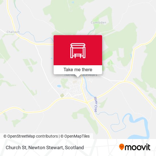 Church St, Newton Stewart map