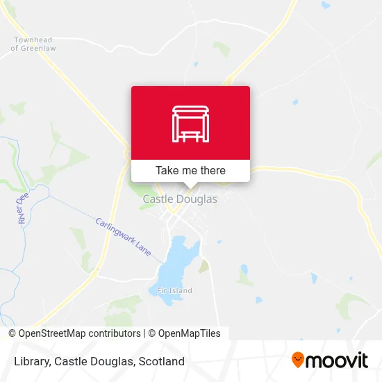 Library, Castle Douglas map