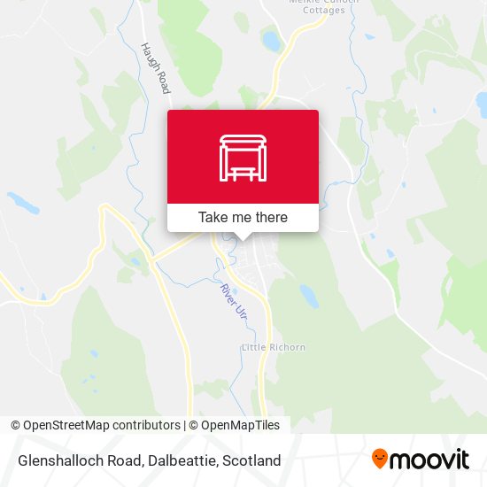Glenshalloch Road, Dalbeattie map