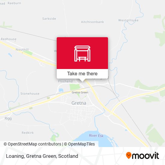 Loaning, Gretna Green map