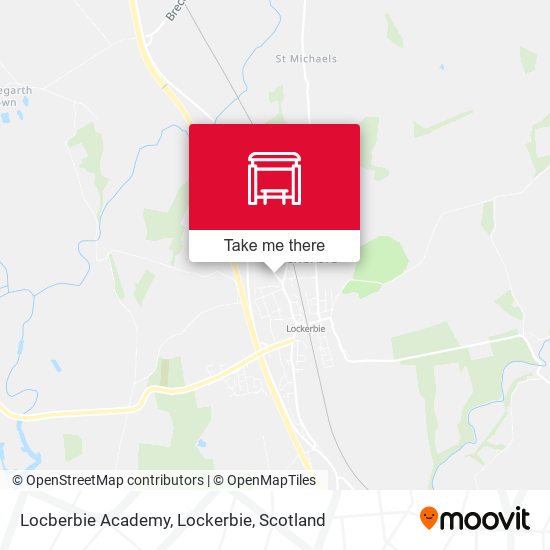 Locberbie Academy, Lockerbie map