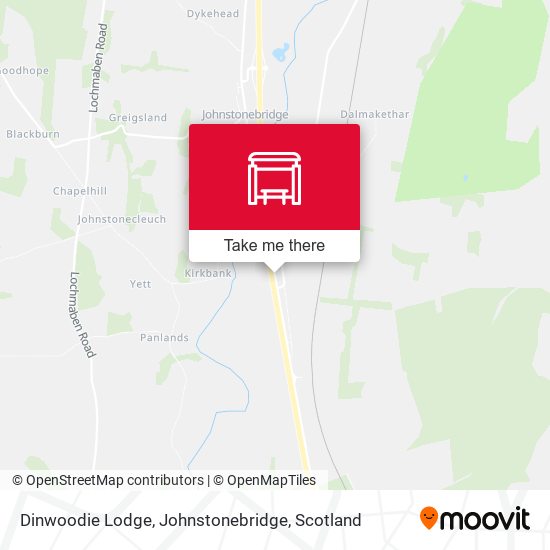 Dinwoodie Lodge, Johnstonebridge map