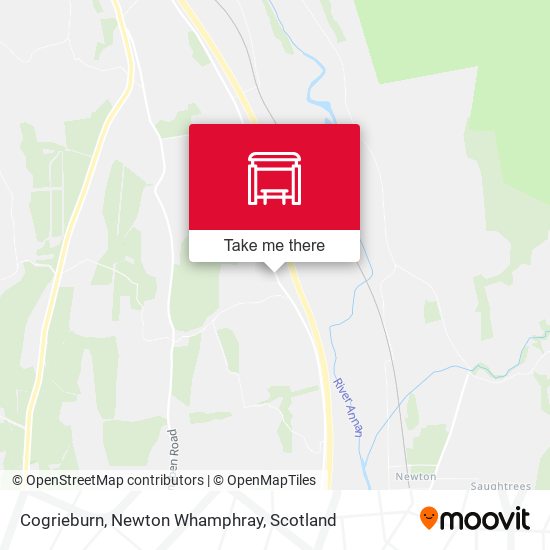 Cogrieburn, Newton Whamphray map