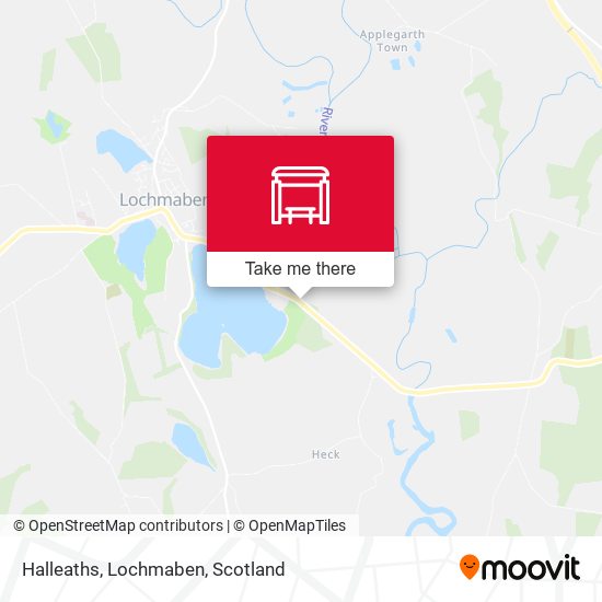 Halleaths, Lochmaben map
