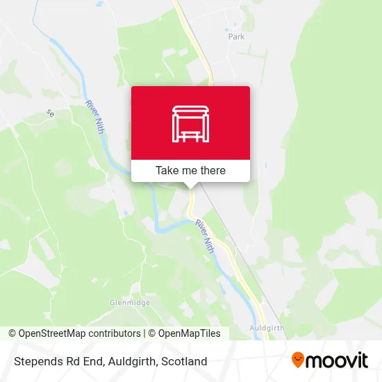 Stepends Rd End, Auldgirth map