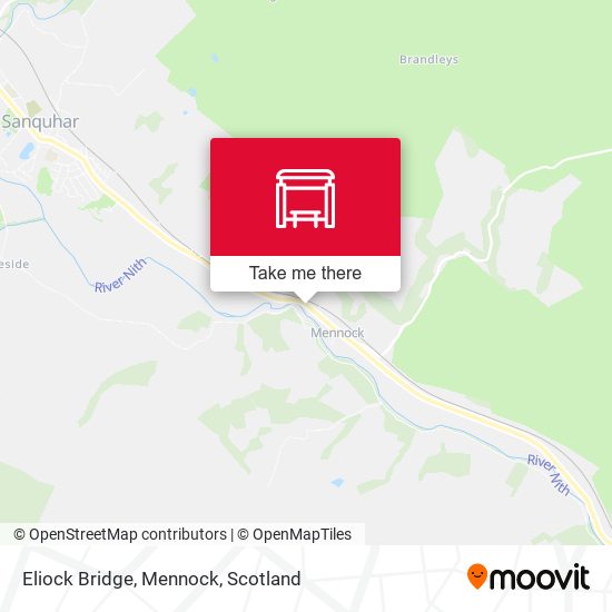 Eliock Bridge, Mennock map