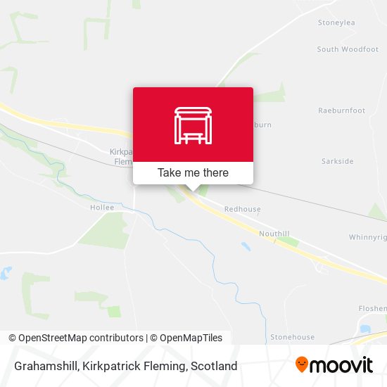 Grahamshill, Kirkpatrick Fleming map