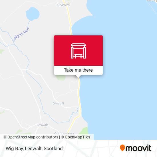 Wig Bay, Leswalt map