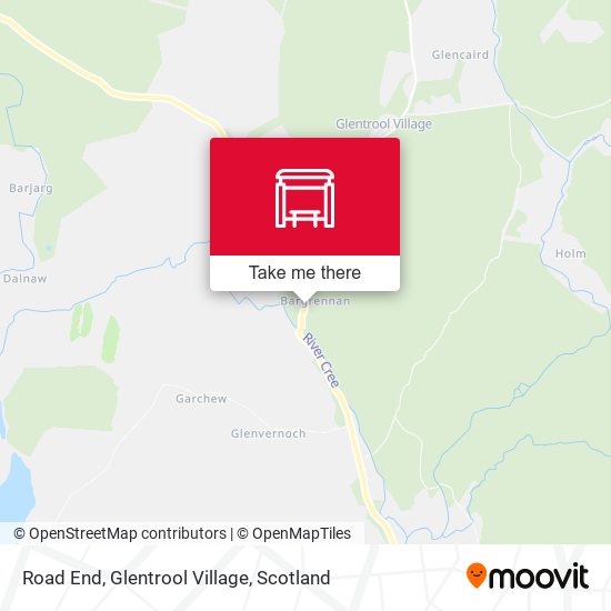 Road End, Glentrool Village map