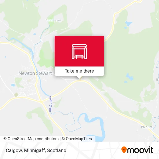 Calgow, Minnigaff map