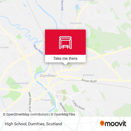 High School, Dumfries map
