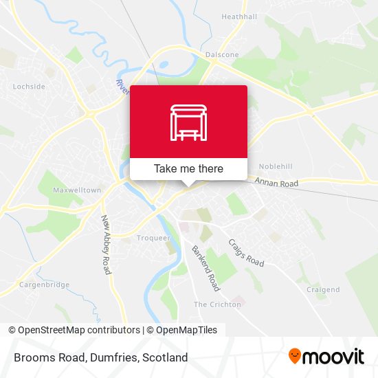 Brooms Road, Dumfries map