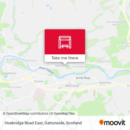Hoebridge Road East, Gattonside map