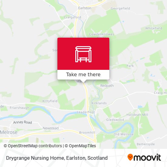 Drygrange Nursing Home, Earlston map