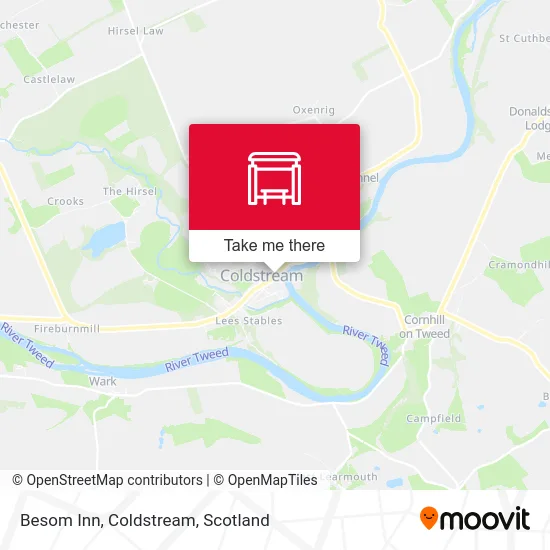 Besom Inn, Coldstream map