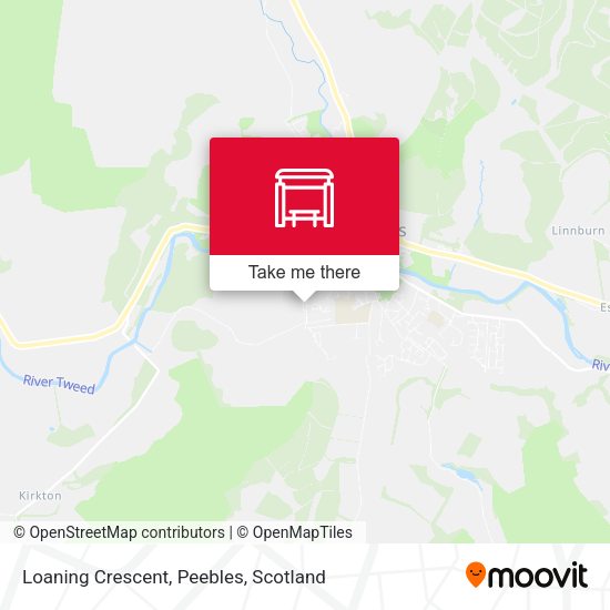 Loaning Crescent, Peebles map