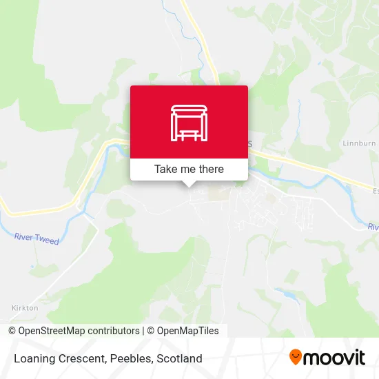 Loaning Crescent, Peebles map