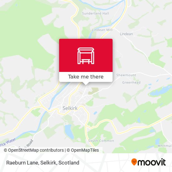 Raeburn Lane, Selkirk map
