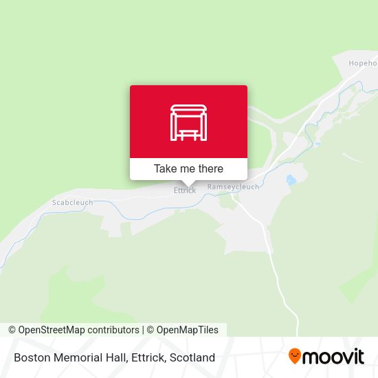 Boston Memorial Hall, Ettrick map