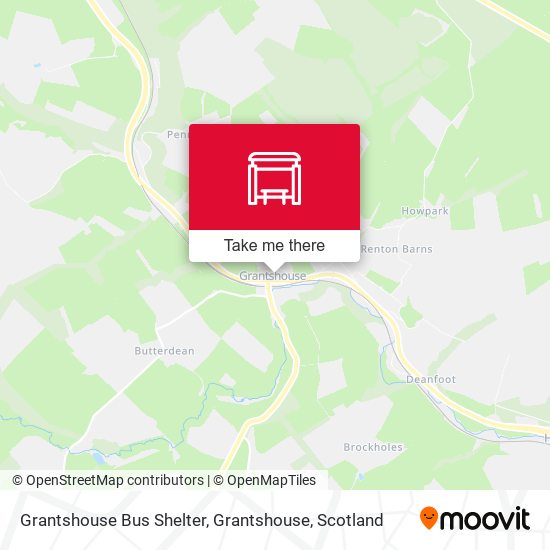 Grantshouse Bus Shelter, Grantshouse map