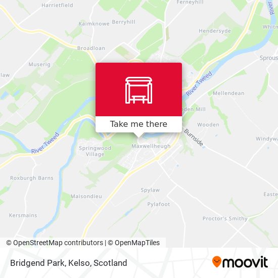 Bridgend Park, Kelso map