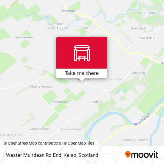 Wester Muirdean Rd End, Kelso map