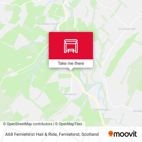 A68 Ferniehirst Hail & Ride, Ferniehirst map