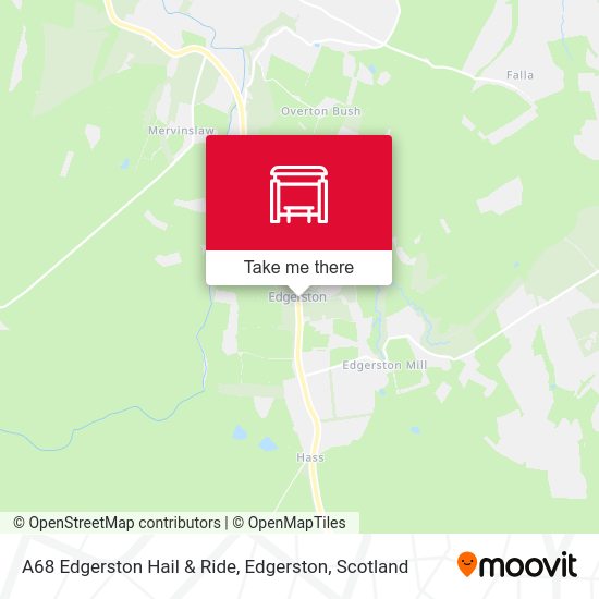 A68 Edgerston Hail & Ride, Edgerston map