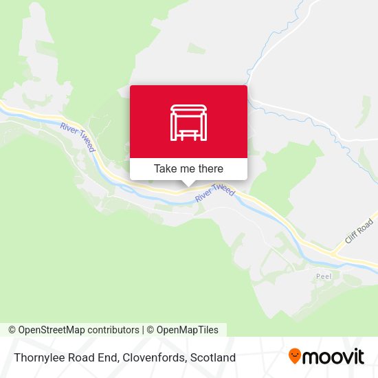 Thornylee Road End, Clovenfords map
