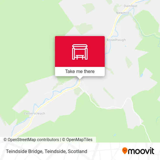 Teindside Bridge, Teindside map