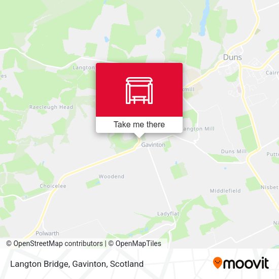 Langton Bridge, Gavinton map