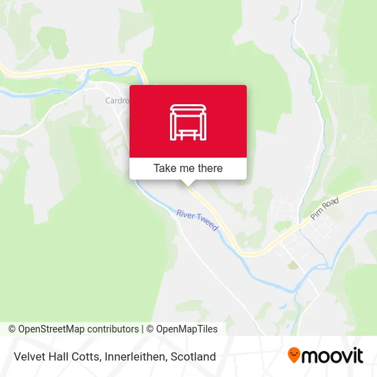 Velvet Hall Cotts, Innerleithen map