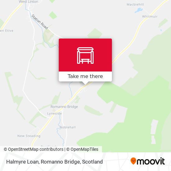 Halmyre Loan, Romanno Bridge map