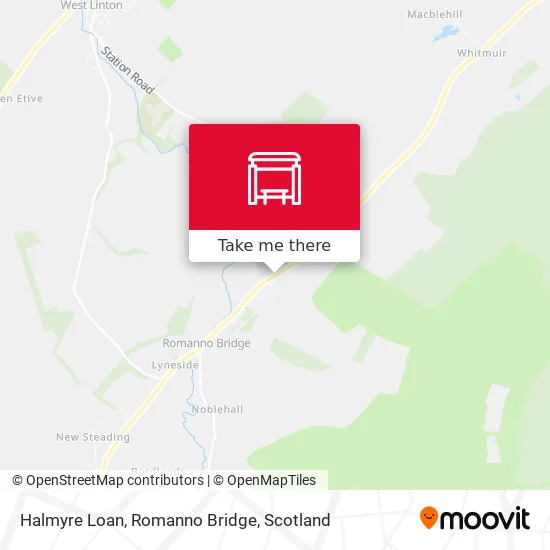 Halmyre Loan, Romanno Bridge map