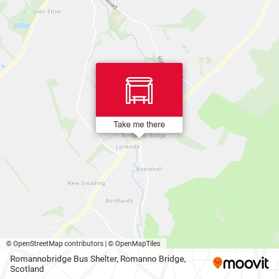 Romannobridge Bus Shelter, Romanno Bridge map