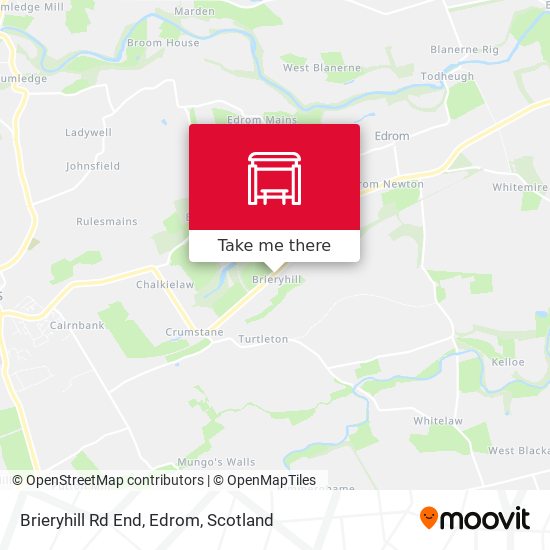 Brieryhill Rd End, Edrom map