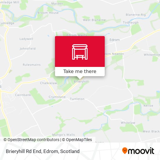 Brieryhill Rd End, Edrom map