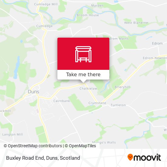 Buxley Road End, Duns map
