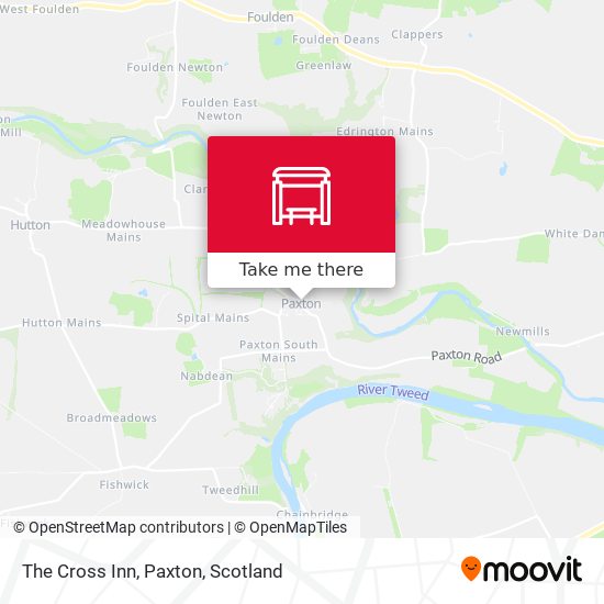 The Cross Inn, Paxton map