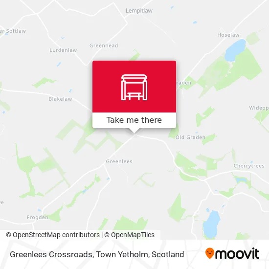 Greenlees Crossroads, Town Yetholm map