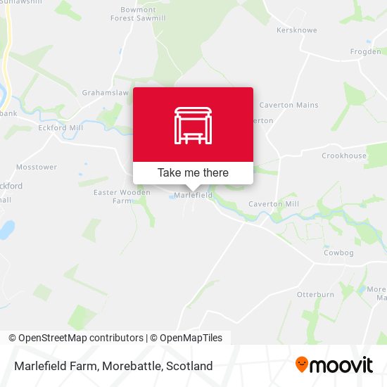 Marlefield Farm, Morebattle map