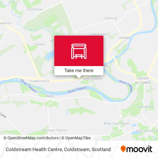 Coldstream Health Centre, Coldstream map