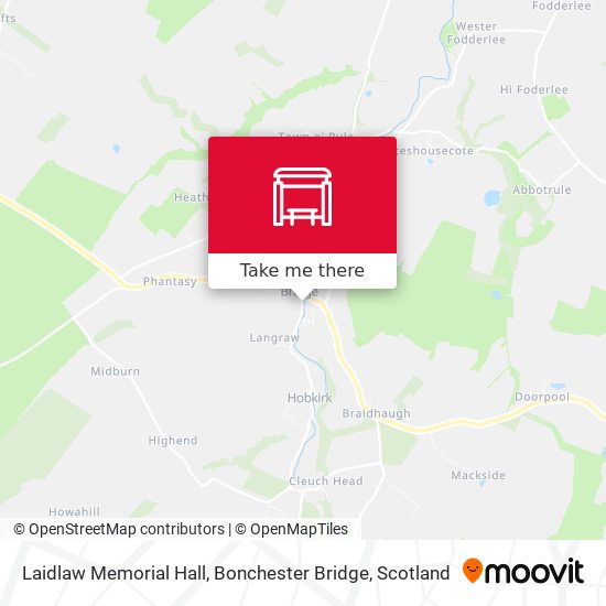 Laidlaw Memorial Hall, Bonchester Bridge map