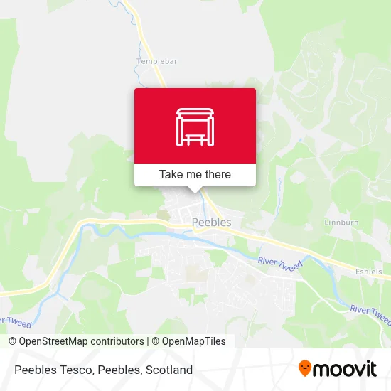 Peebles Tesco, Peebles map