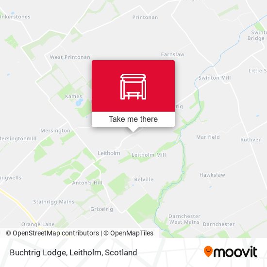 Buchtrig Lodge, Leitholm map