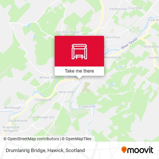 Drumlanrig Bridge, Hawick map