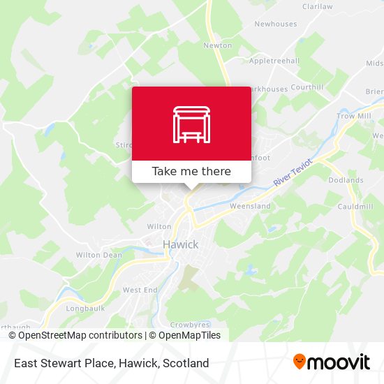 East Stewart Place, Hawick map