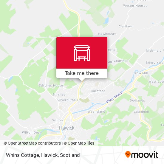 Whins Cottage, Hawick map