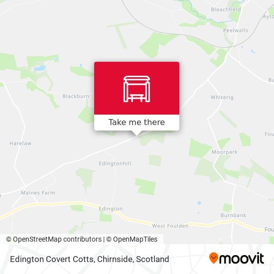 Edington Covert Cotts, Chirnside map