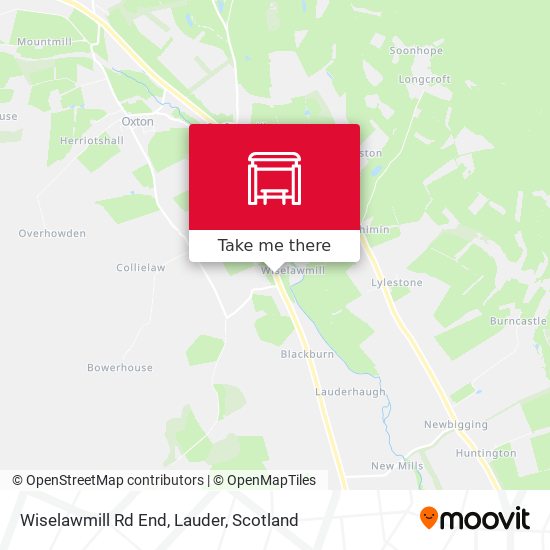 Wiselawmill Rd End, Lauder map